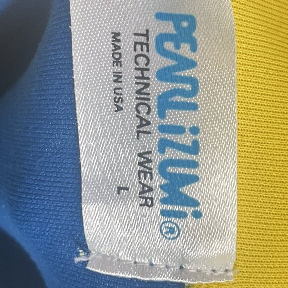 Vtg Peal Izumi Technical Wear Vented Quarter Zip Cycling Shirt Blue Mens L - Picture 6 of 7